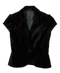 Image showing a black velvet waistcoat