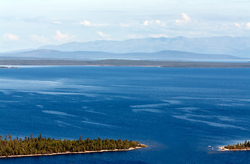 Image showing Landscape, the northern lake with islands