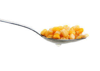 Image showing Spoon with corn