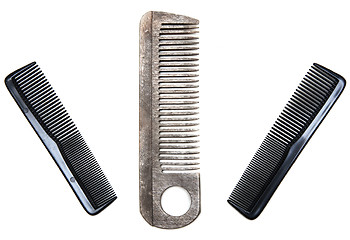 Image showing Three plastic combs
