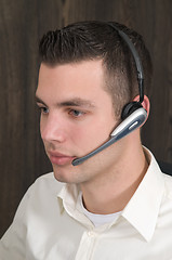 Image showing Male receptionist