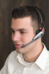 Image showing Male receptionist