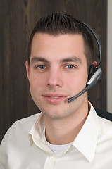 Image showing Male receptionist