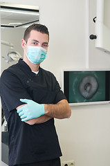 Image showing Dentist in his dental practice