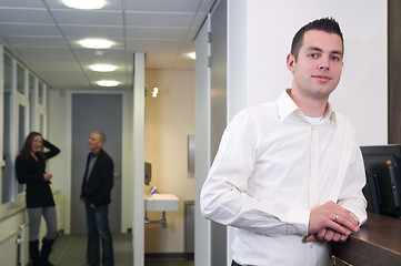 Image showing Young Businessman with Colleagues