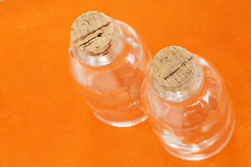 Image showing Two glass bottles