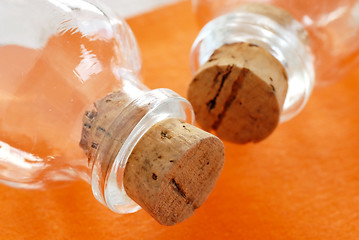 Image showing Two glass bottles