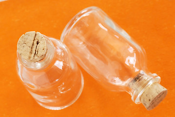 Image showing Two glass bottles