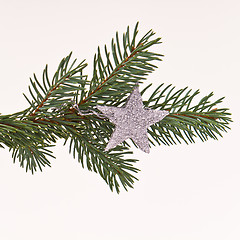 Image showing Christmas tree with star