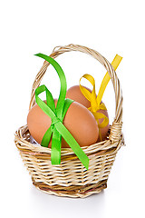 Image showing basket with easter eggs