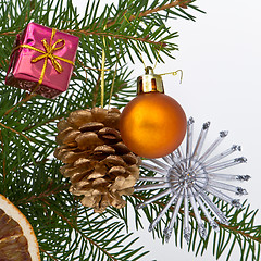 Image showing Christmas tree decorated