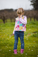 Image showing Little girl outdoors