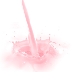 Image showing strawberry milk splash