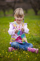 Image showing Little girl outdoors