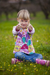 Image showing Little girl outdoors