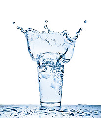 Image showing water splash in glass