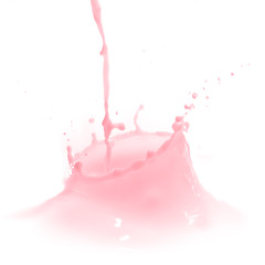 Image showing strawberry milk splash