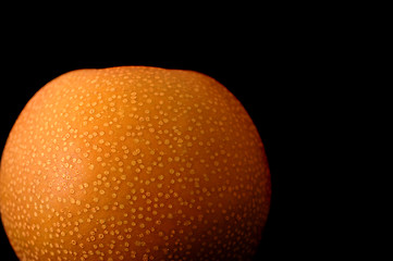 Image showing Asian pear black background