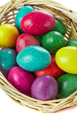 Image showing easter eggs in basket