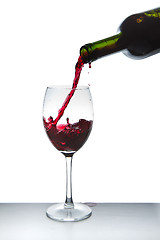 Image showing red wine glass