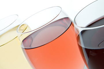 Image showing three wine glasses