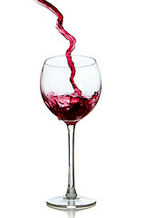 Image showing pouring red wine 