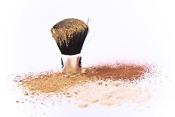 Image showing makeup brush and powder