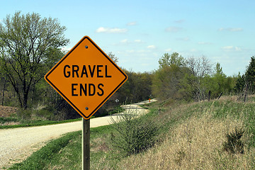 Image showing Gravel Ends Sign 1