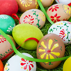 Image showing painted easter eggs