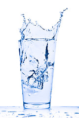 Image showing water splash in glass