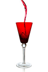 Image showing pouring red wine 