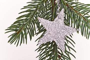 Image showing Christmas tree with star