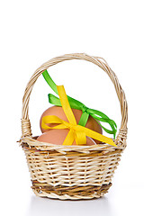 Image showing basket with easter eggs