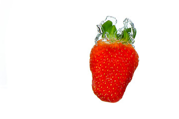 Image showing strawberry in the water