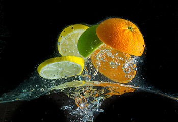 Image showing fruit splash