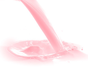 Image showing strawberry milk splash