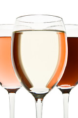 Image showing three wine glasses