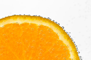 Image showing mandarine with bubbles