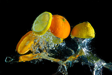 Image showing fruit splash