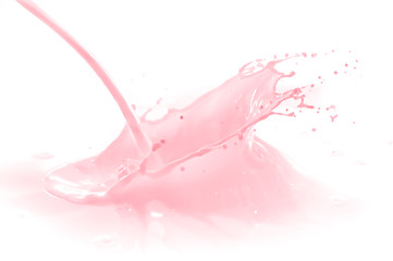 Image showing strawberry milk splash