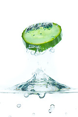 Image showing cucumber in water