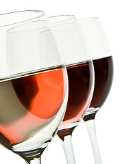 Image showing three wine glasses