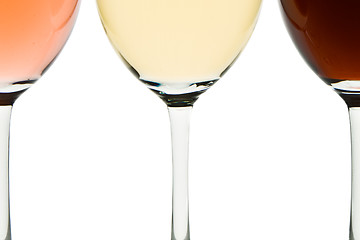 Image showing three wine glasses