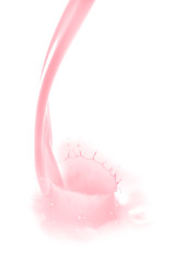 Image showing strawberry milk splash