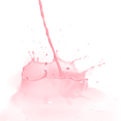 Image showing strawberry milk splash