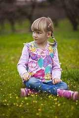 Image showing Little girl outdoors