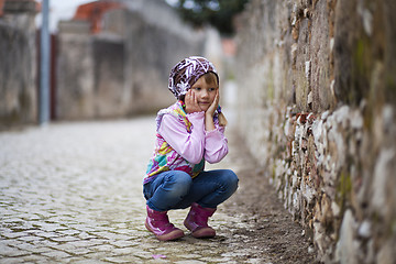 Image showing Little girl outdoors