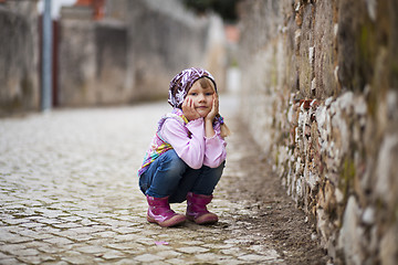 Image showing Little girl outdoors