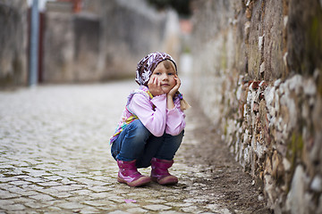 Image showing Little girl outdoors