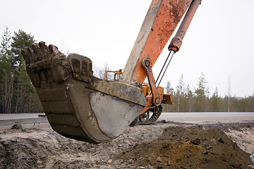 Image showing Bucket excavator closeup